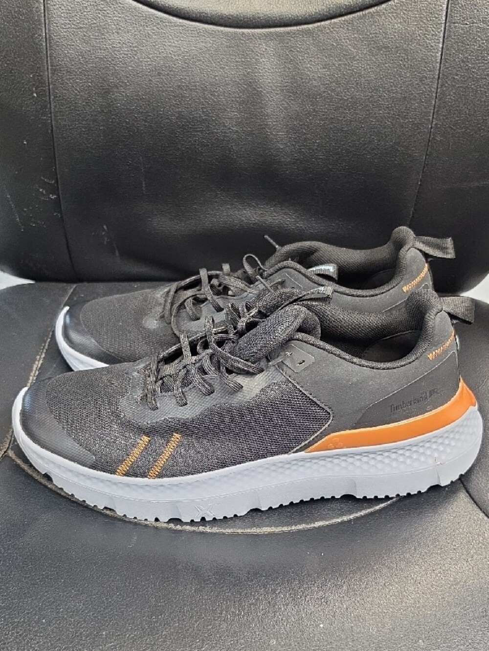 Timberland PRO Black Sneakers with Brown Accent and White Sole - Picture 3 of 5